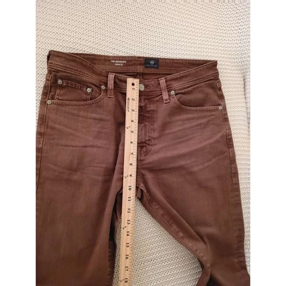AG‎ Graduate Tailored Leg NWOT Brown Jeans Mens 32x33 Vault Premium Denim $198